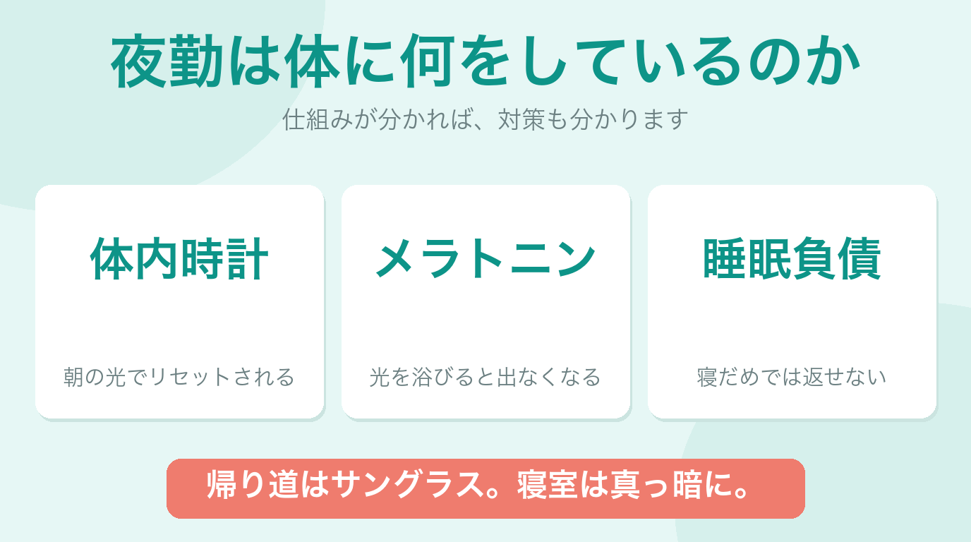 夜勤は体に何をしているのか